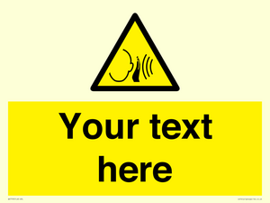 Custom warning sudden loud noise